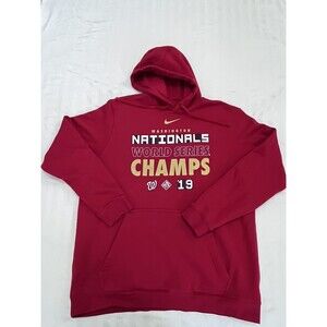Nike Washington Nationals 2019 World Series Men's Pullover Hoodie Red Size XXL